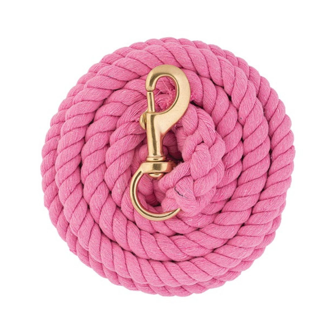Cotton Lead Rope with Brass Plated 225 Snap, 5/8" x 10'