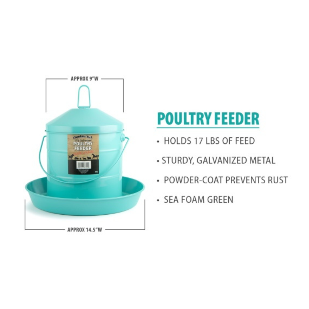 Seafoam Green Painted Poultry Feeder