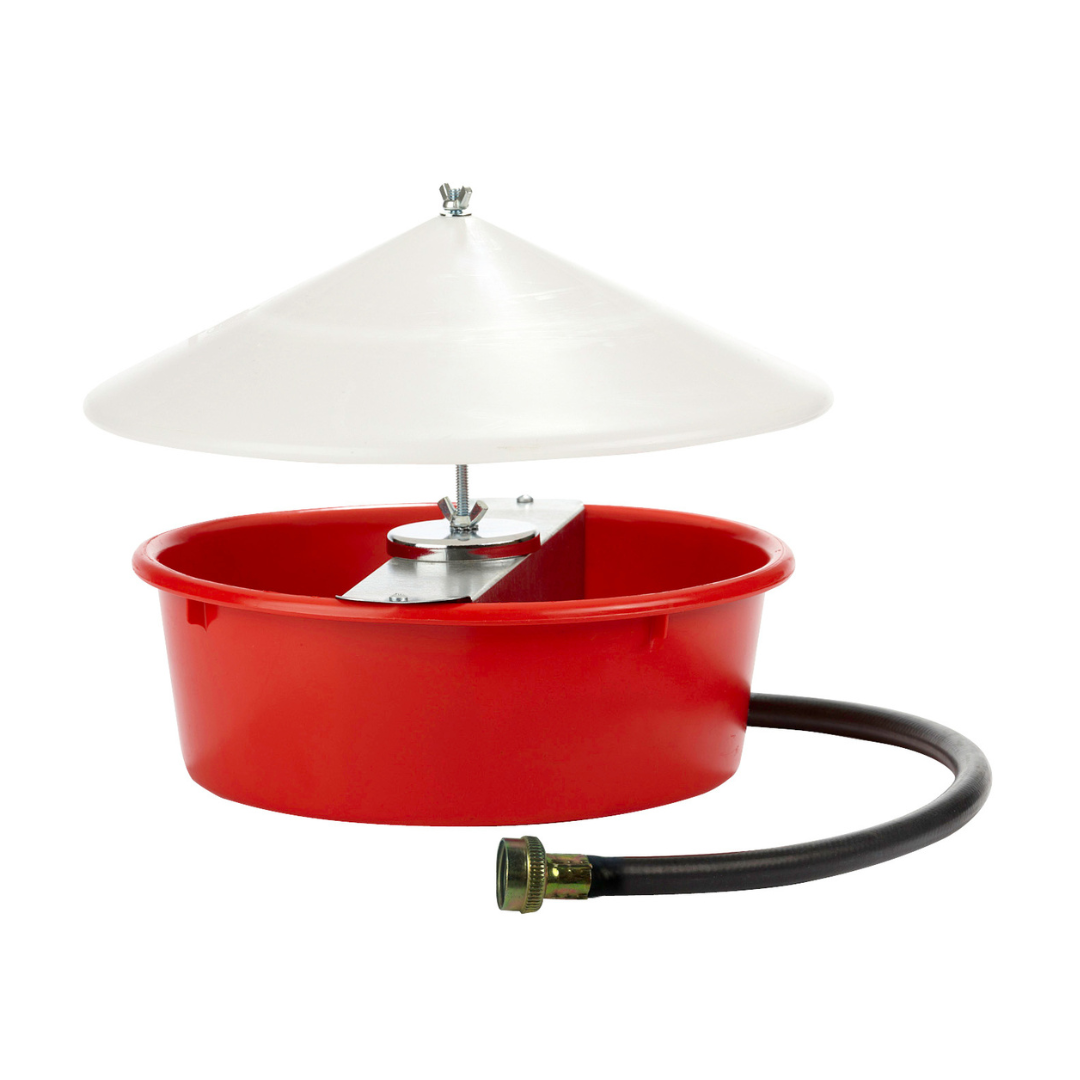 Automatic Poultry Waterer with Cover 5 Quart