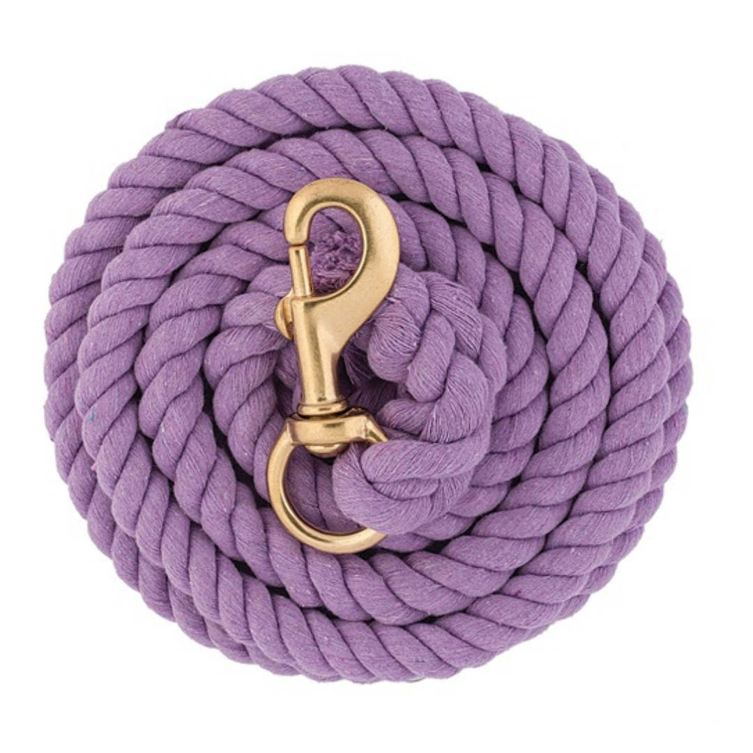 Cotton Lead Rope with Brass Plated 225 Snap, 5/8" x 10'