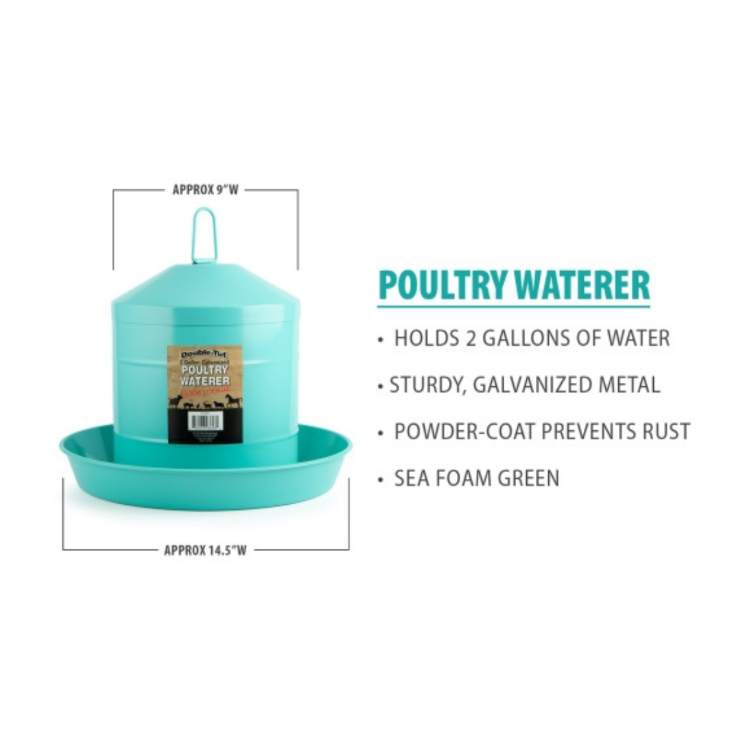 Seafoam Green Painted Poultry Waterer